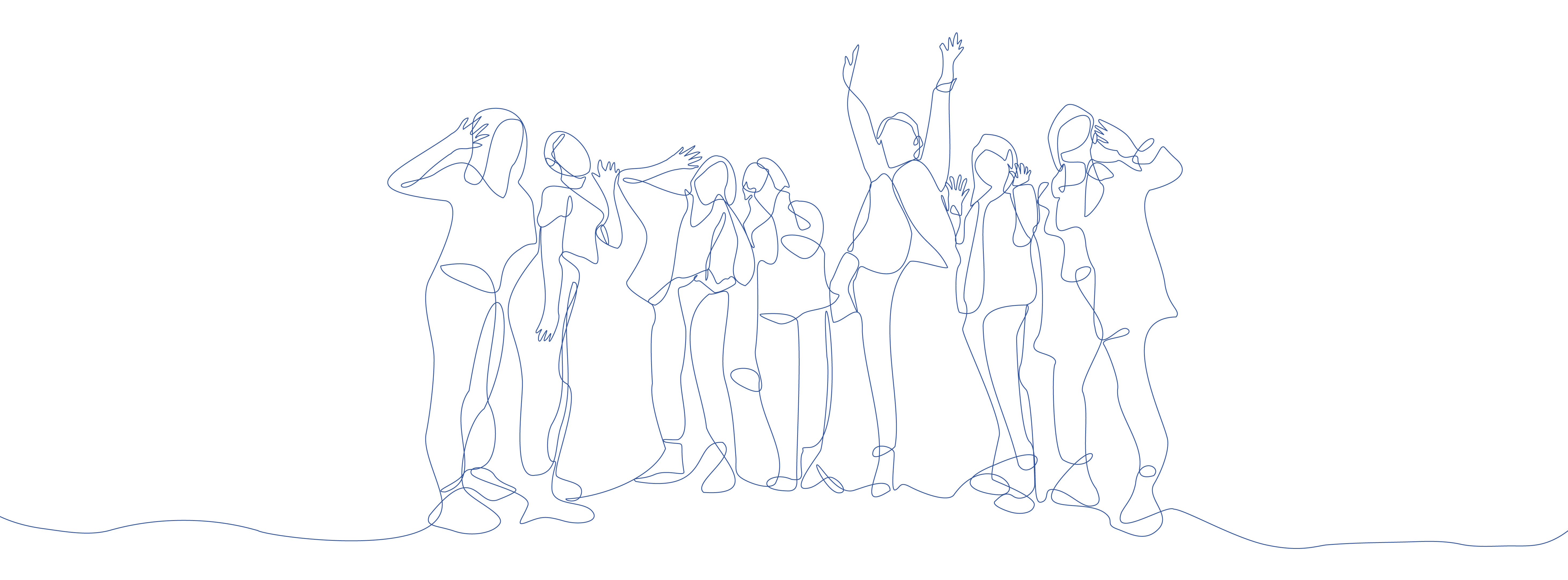 Personnes dessinées à la ligne