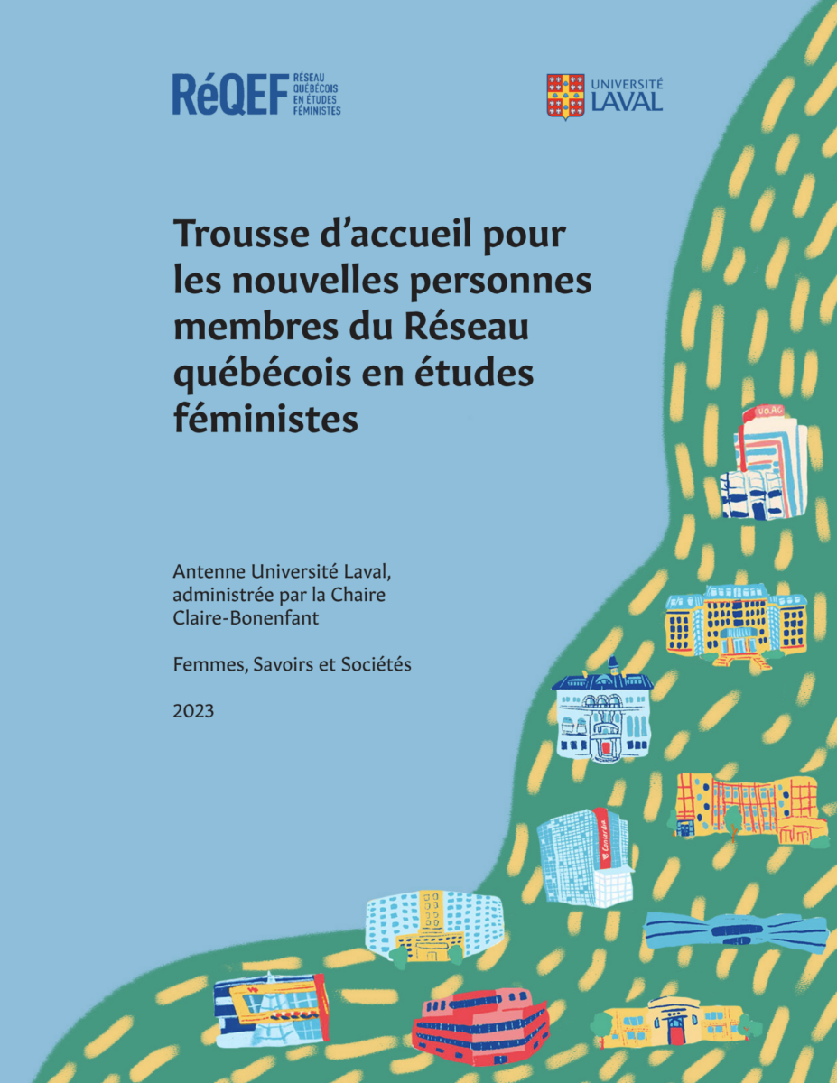 Couverture de la Trousse d'accueil pour les nouvelles personnes membres du RéQEF, Antenne Université Laval, Chaire Claire-Bonenfant, 2023