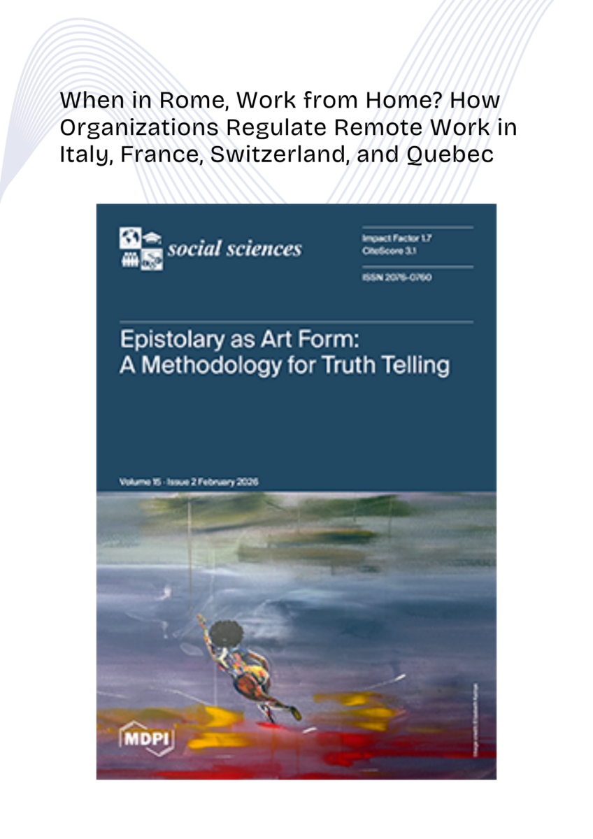 Couverture de la revue Social Sciences (MDPI), vol. 15, no 2, février 2026, sous le titre de l'article When in Rome, Work from Home?